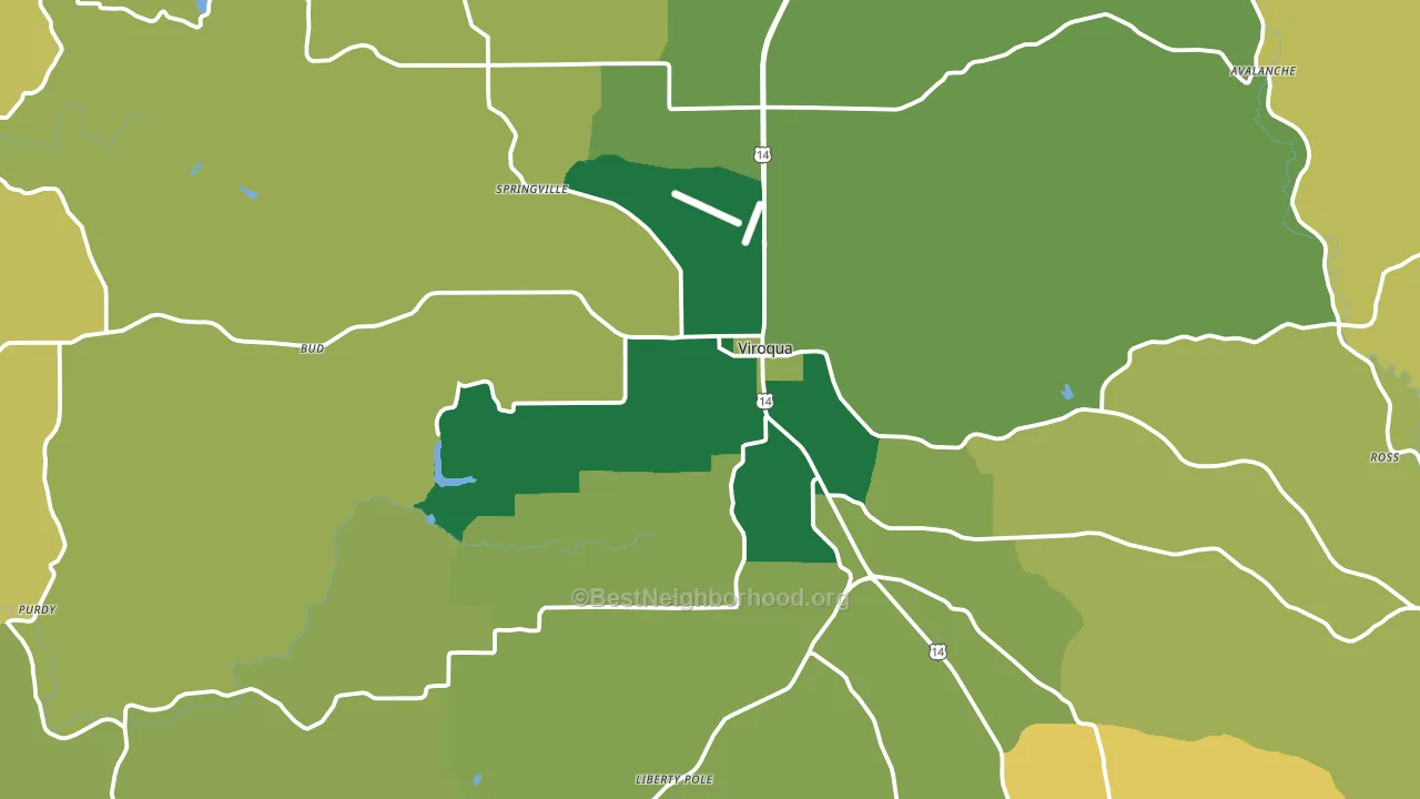 54665, WI block-group voter-turnout map
