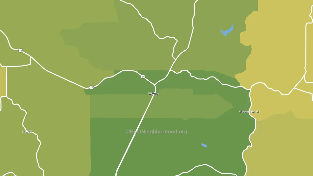 54667, WI block-group voter-turnout map