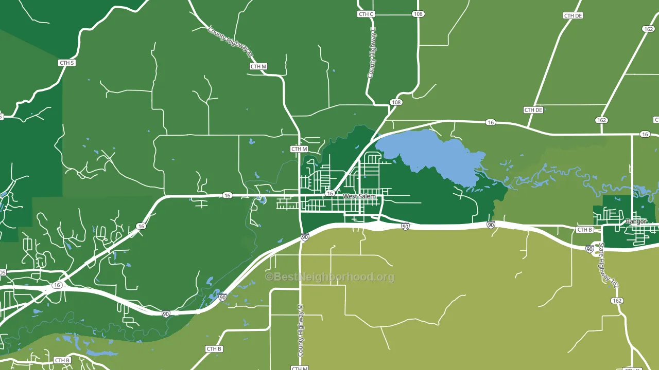54669, WI block-group voter-turnout map