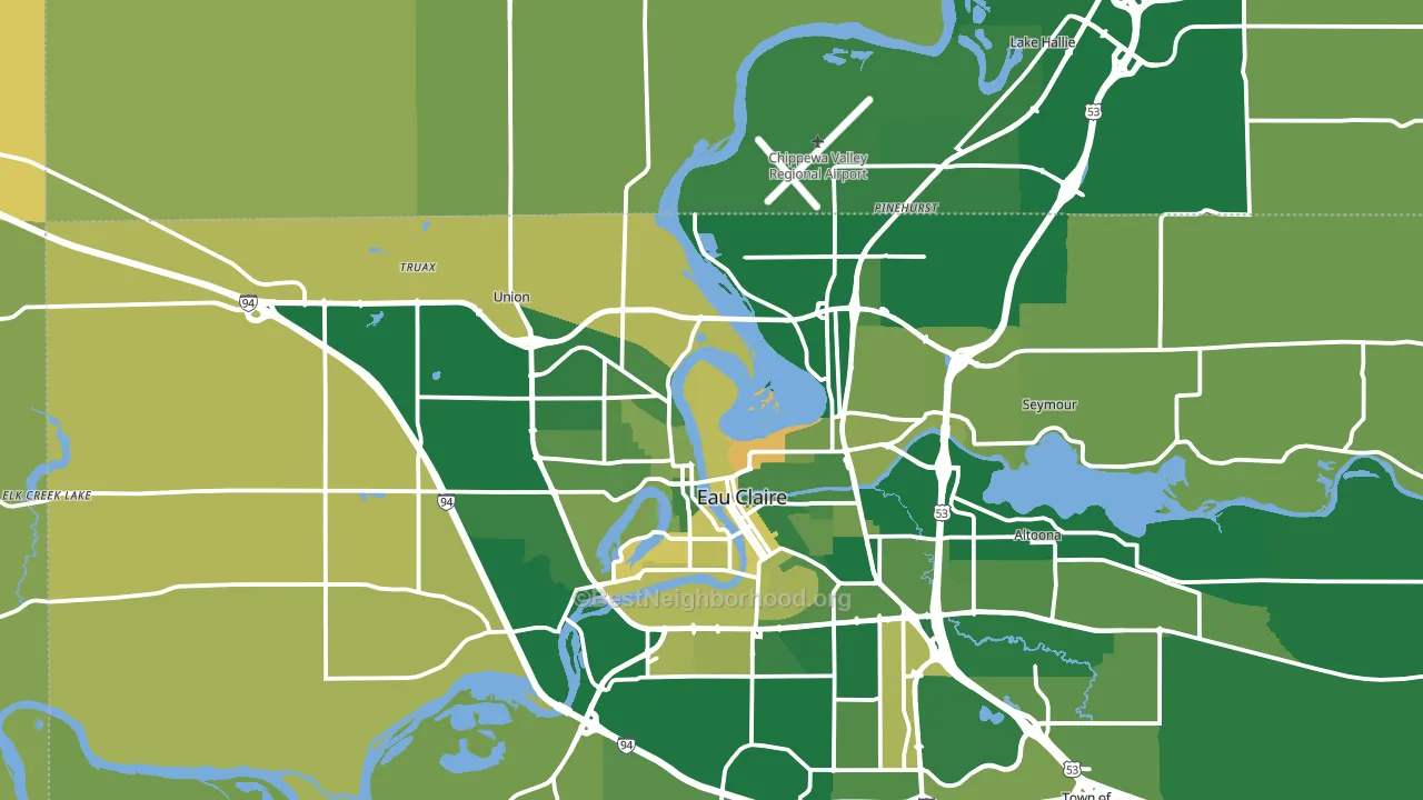 54703, WI block-group voter-turnout map