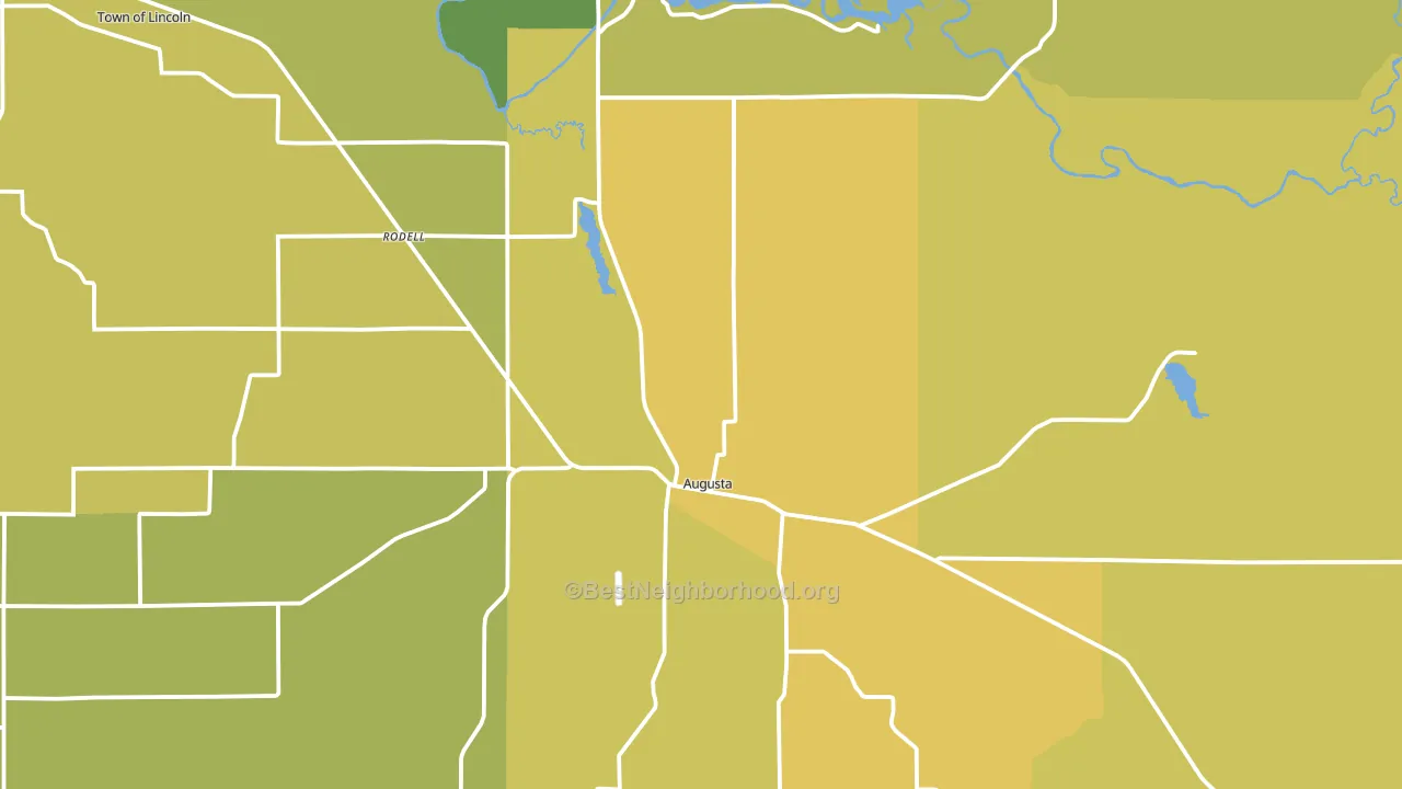 54722, WI block-group voter-turnout map