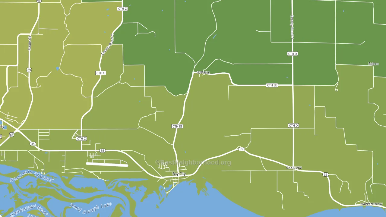 54723, WI block-group voter-turnout map