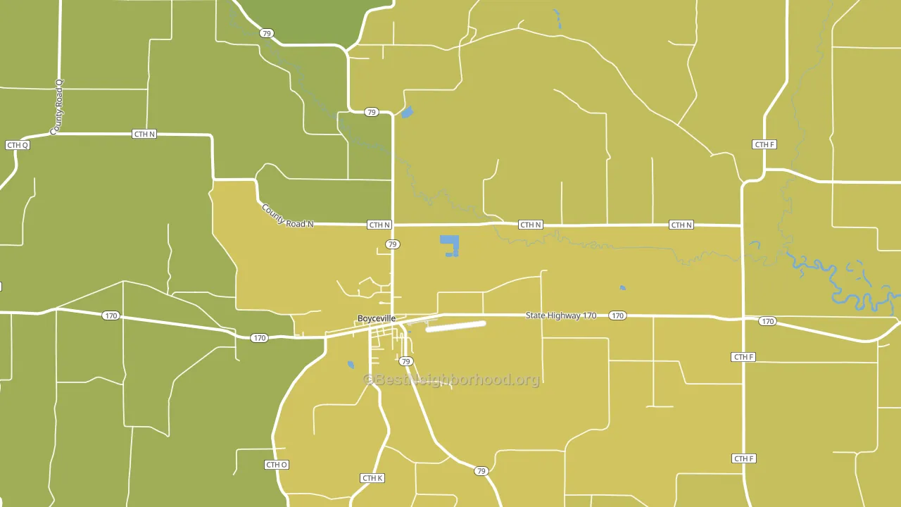 54725, WI block-group voter-turnout map