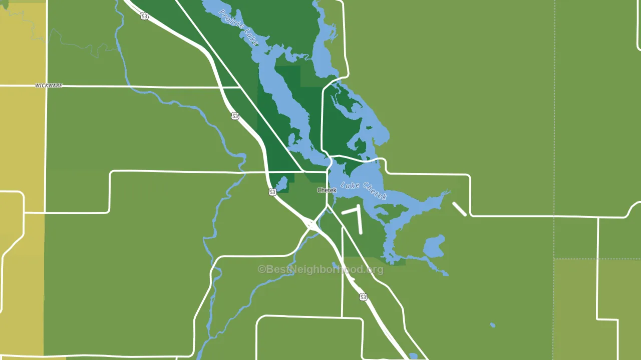 54728, WI block-group voter-turnout map