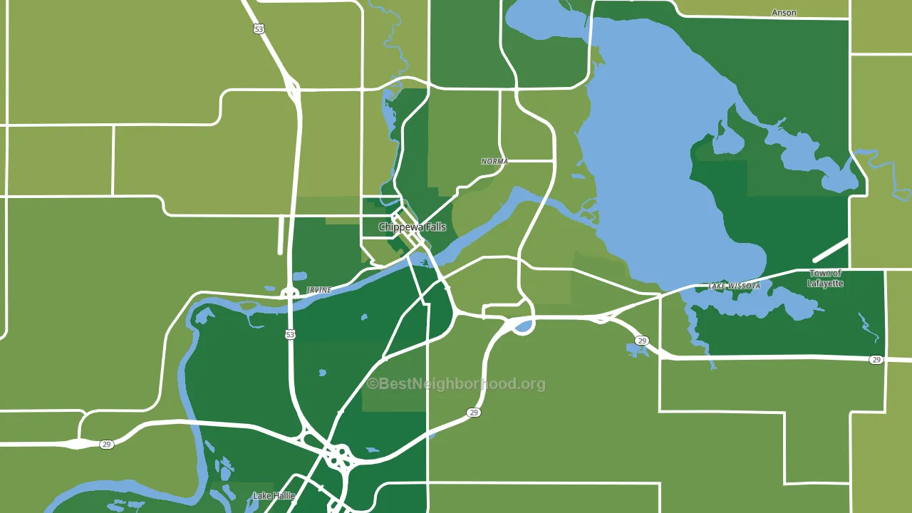 54729, WI block-group voter-turnout map