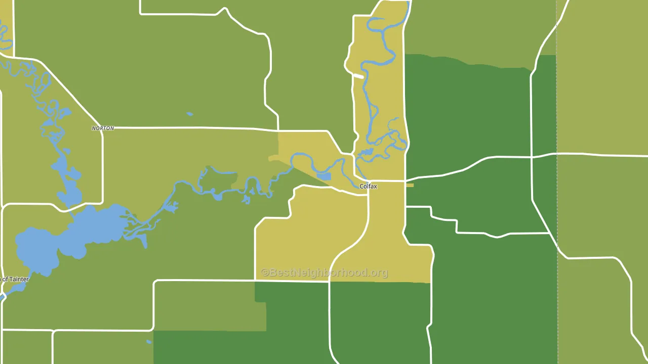 54730, WI block-group voter-turnout map