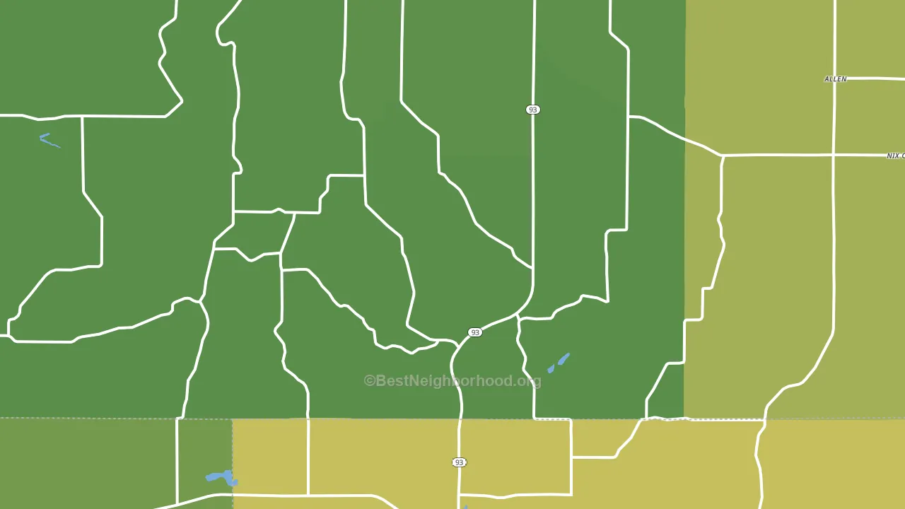 54738, WI block-group voter-turnout map