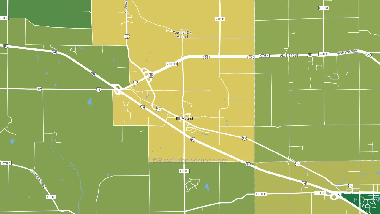 54739, WI block-group voter-turnout map