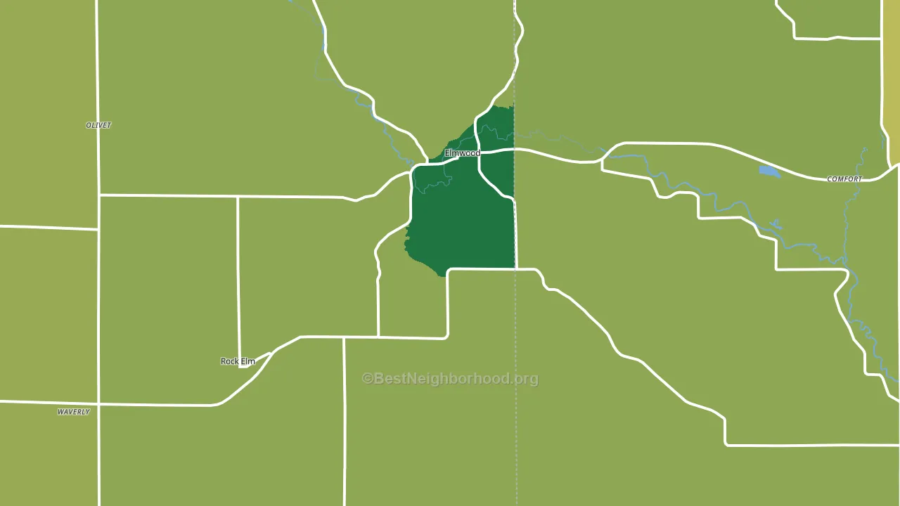 54740, WI block-group voter-turnout map