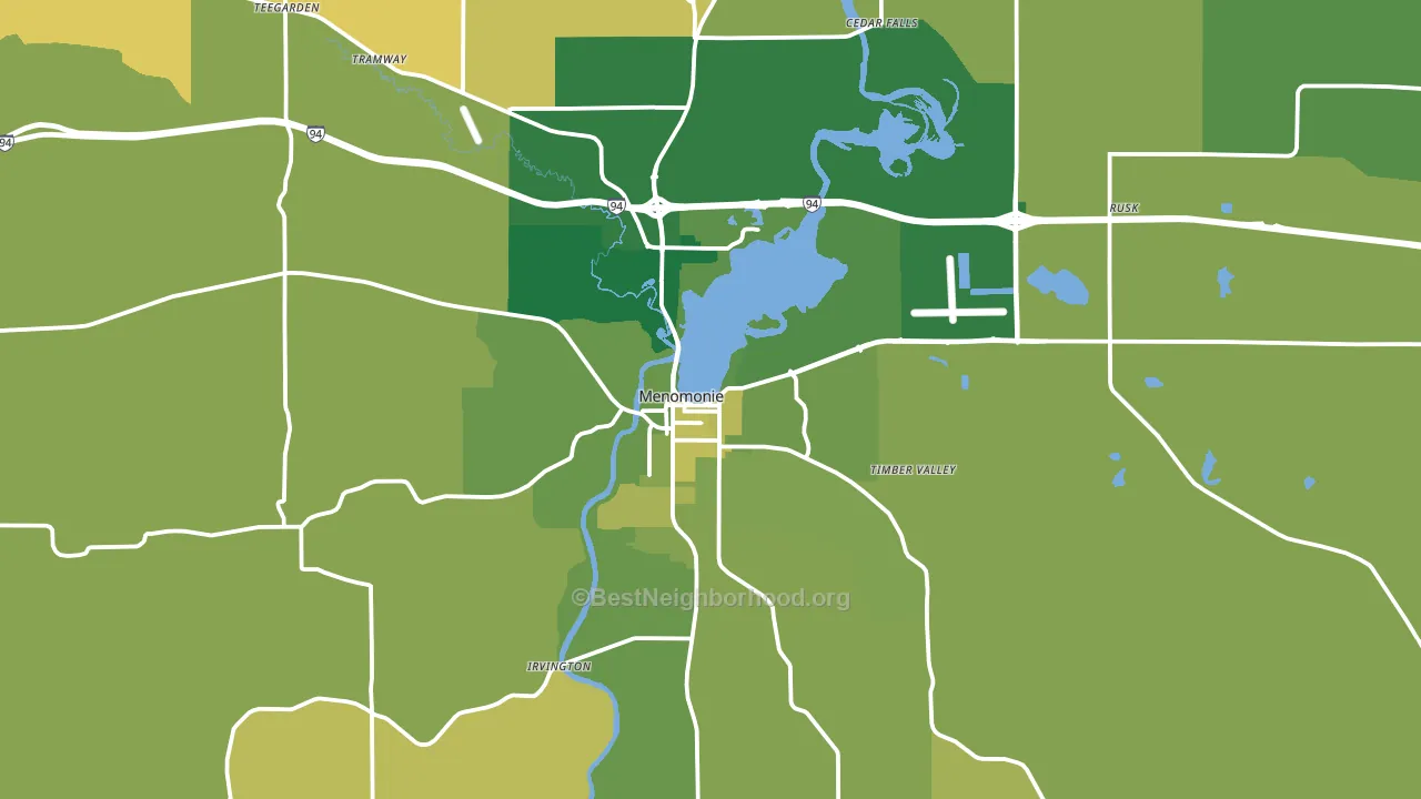 54751, WI block-group voter-turnout map