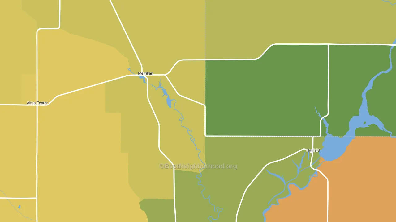 54754, WI block-group voter-turnout map