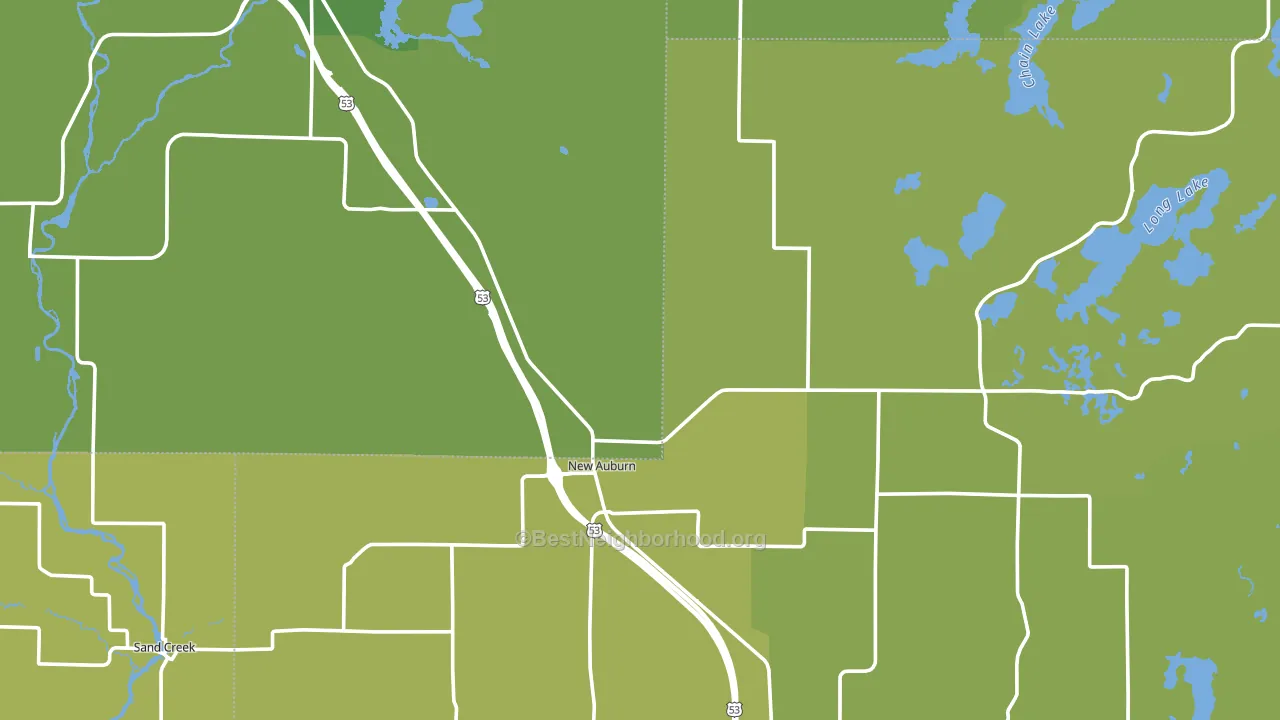 54757, WI block-group voter-turnout map