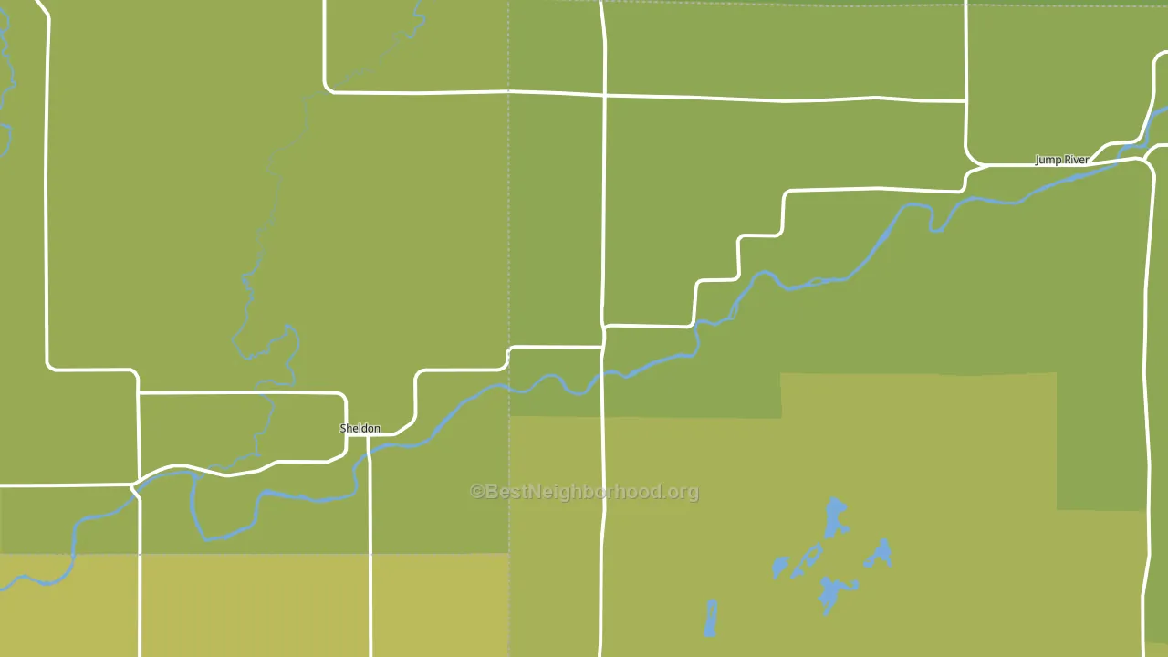 54766, WI block-group voter-turnout map
