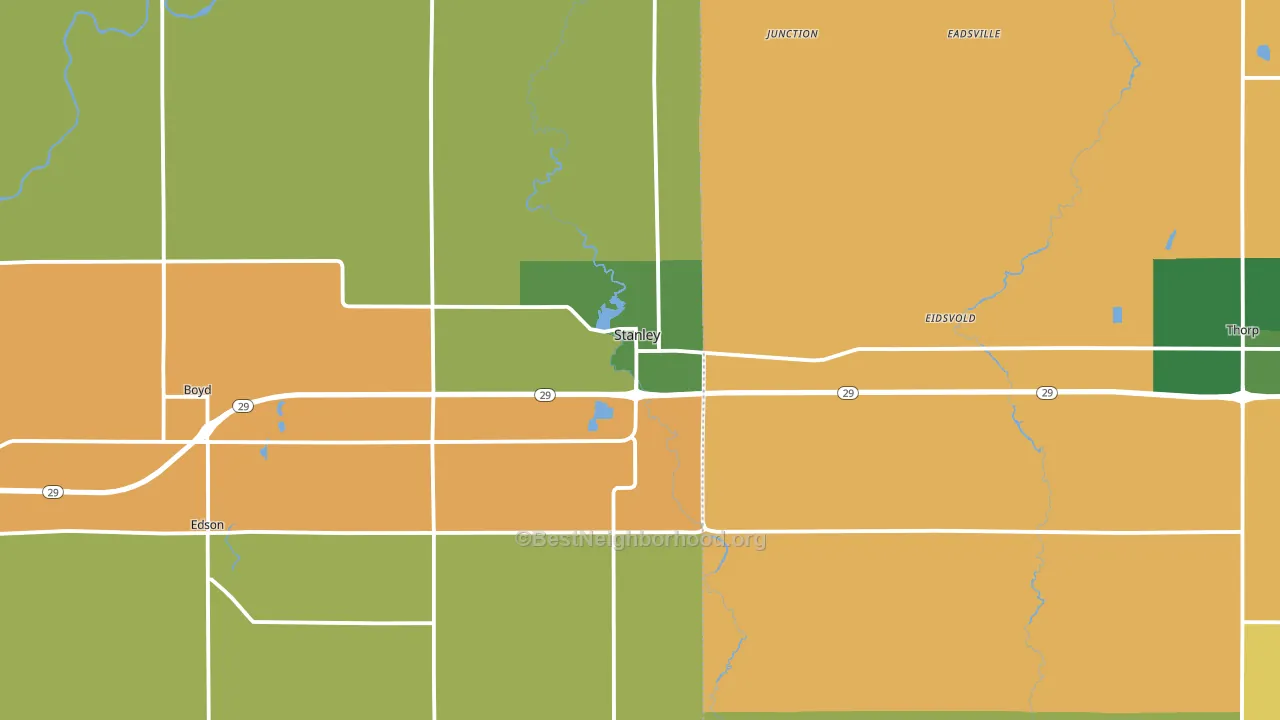 54768, WI block-group voter-turnout map