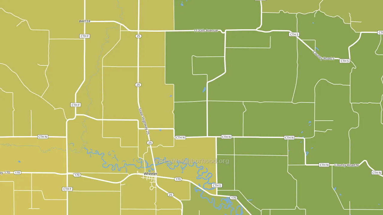 54772, WI block-group voter-turnout map