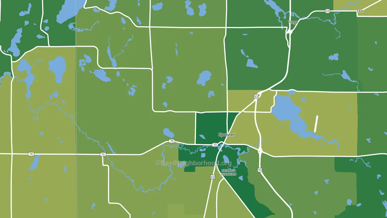 54801, WI block-group voter-turnout map
