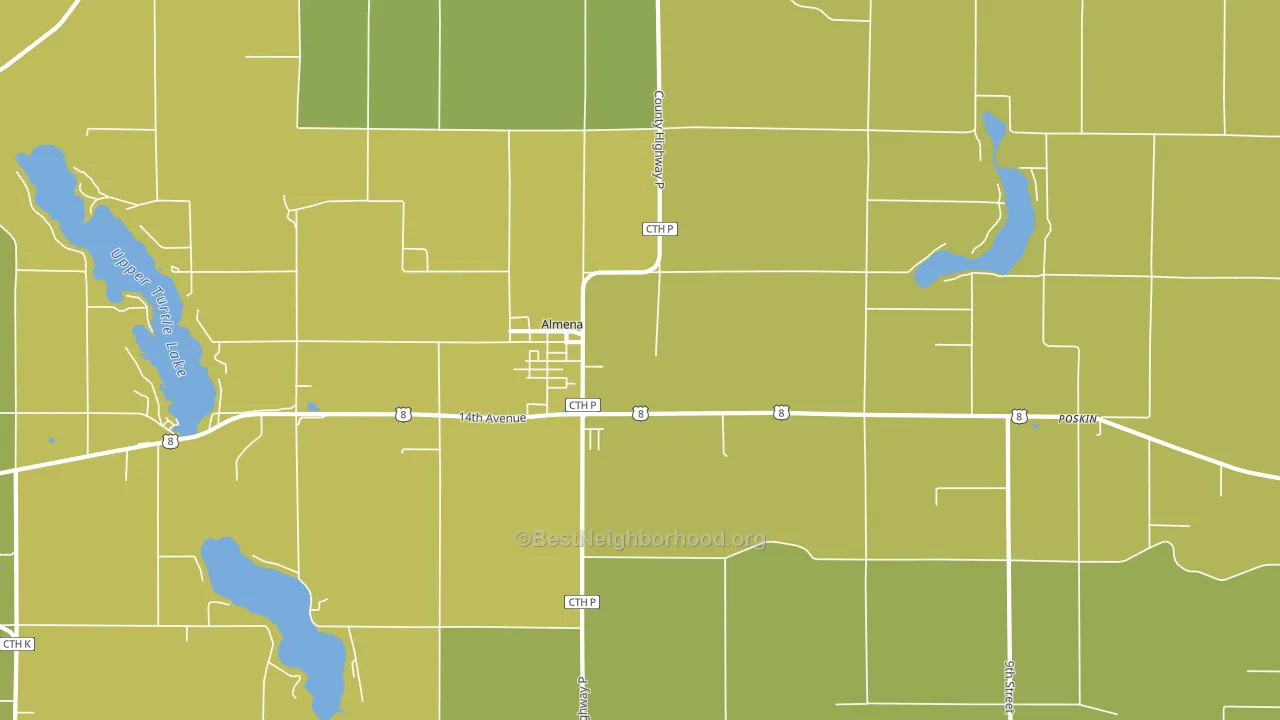 54805, WI block-group voter-turnout map
