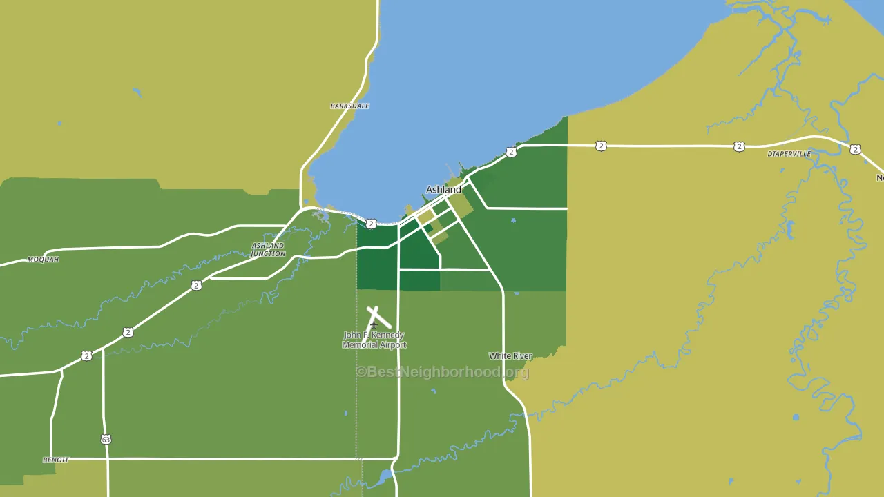 54806, WI block-group voter-turnout map
