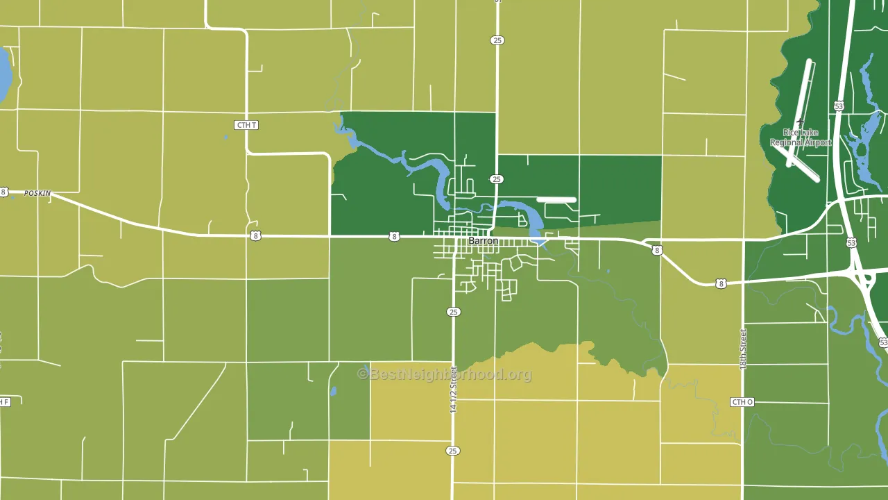 54812, WI block-group voter-turnout map