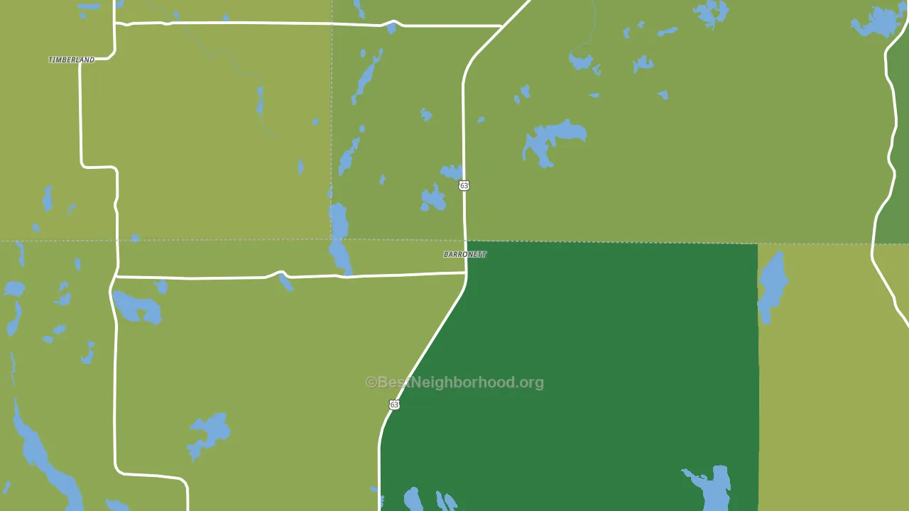 54813, WI block-group voter-turnout map