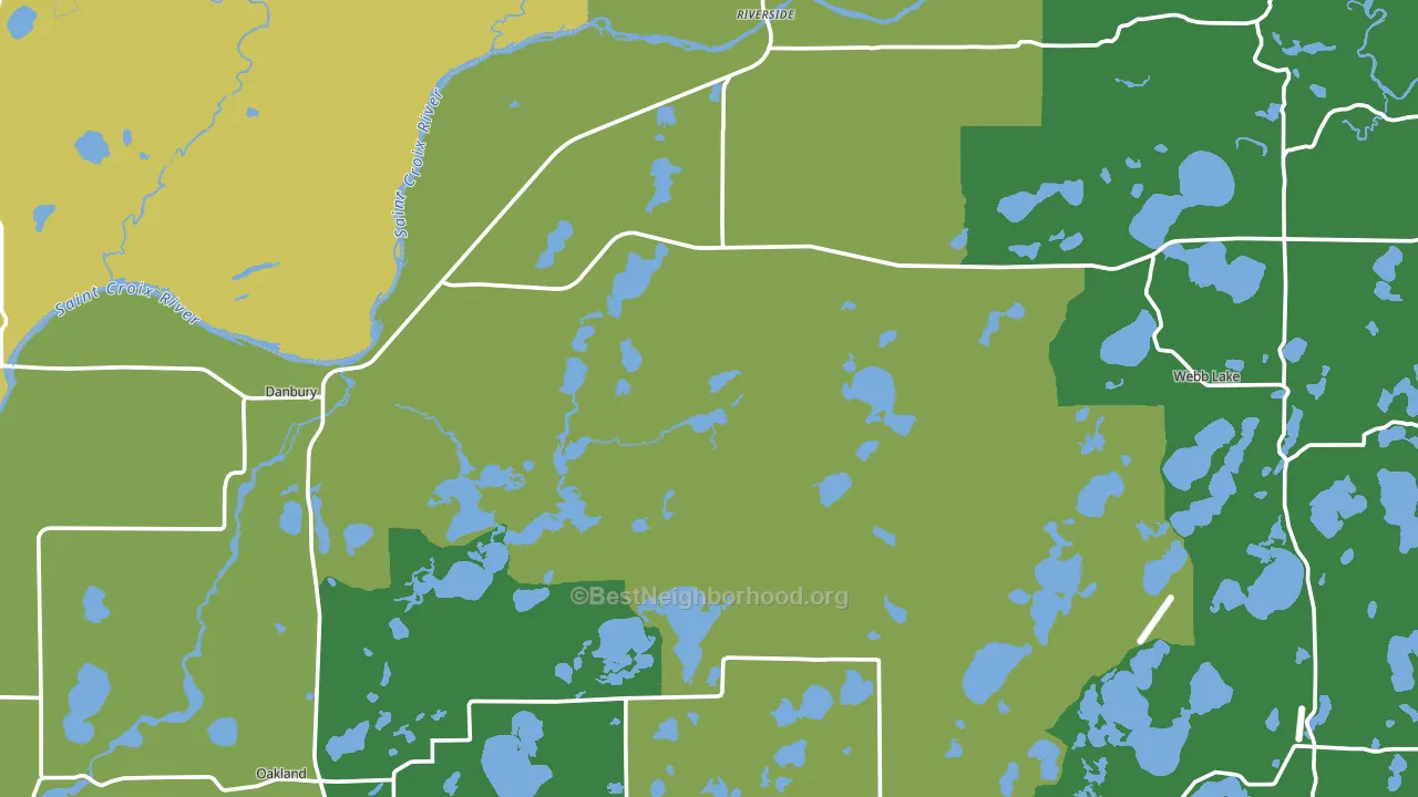 54830, WI block-group voter-turnout map
