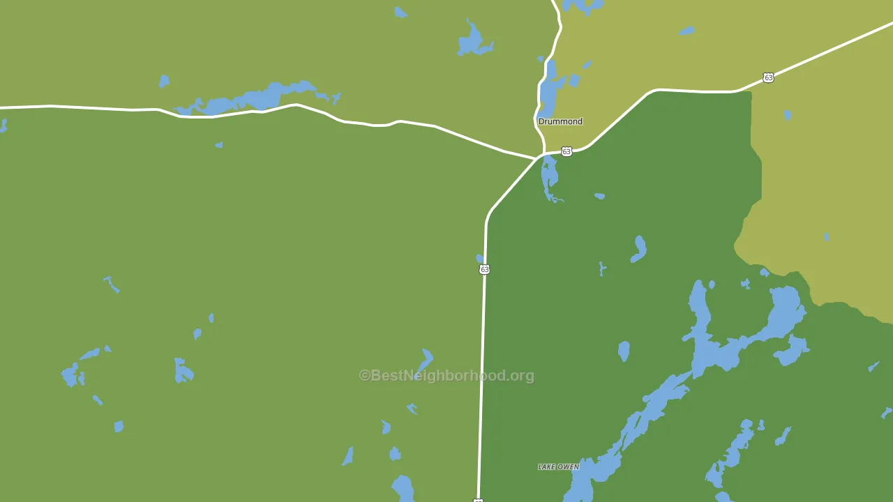 54832, WI block-group voter-turnout map