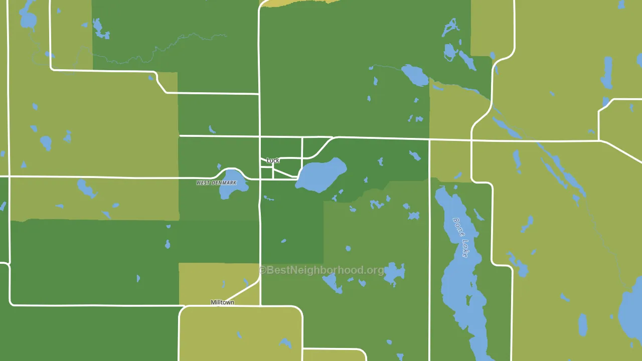 54853, WI block-group voter-turnout map