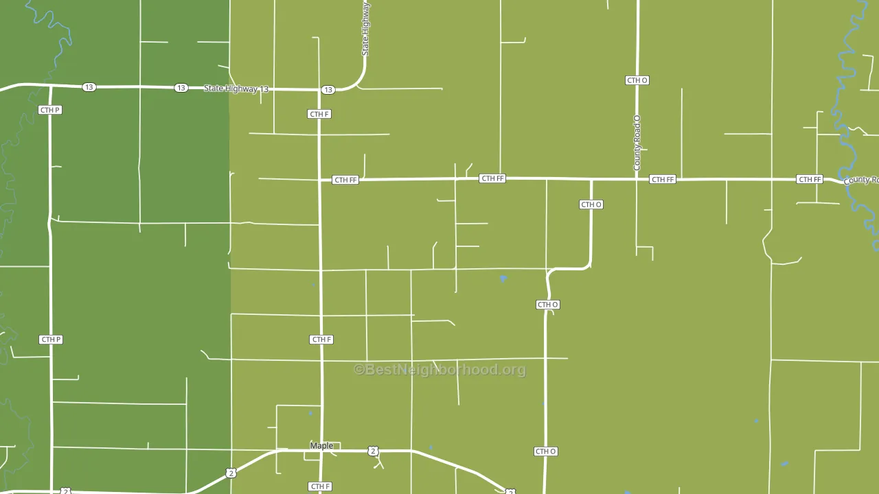 54854, WI block-group voter-turnout map