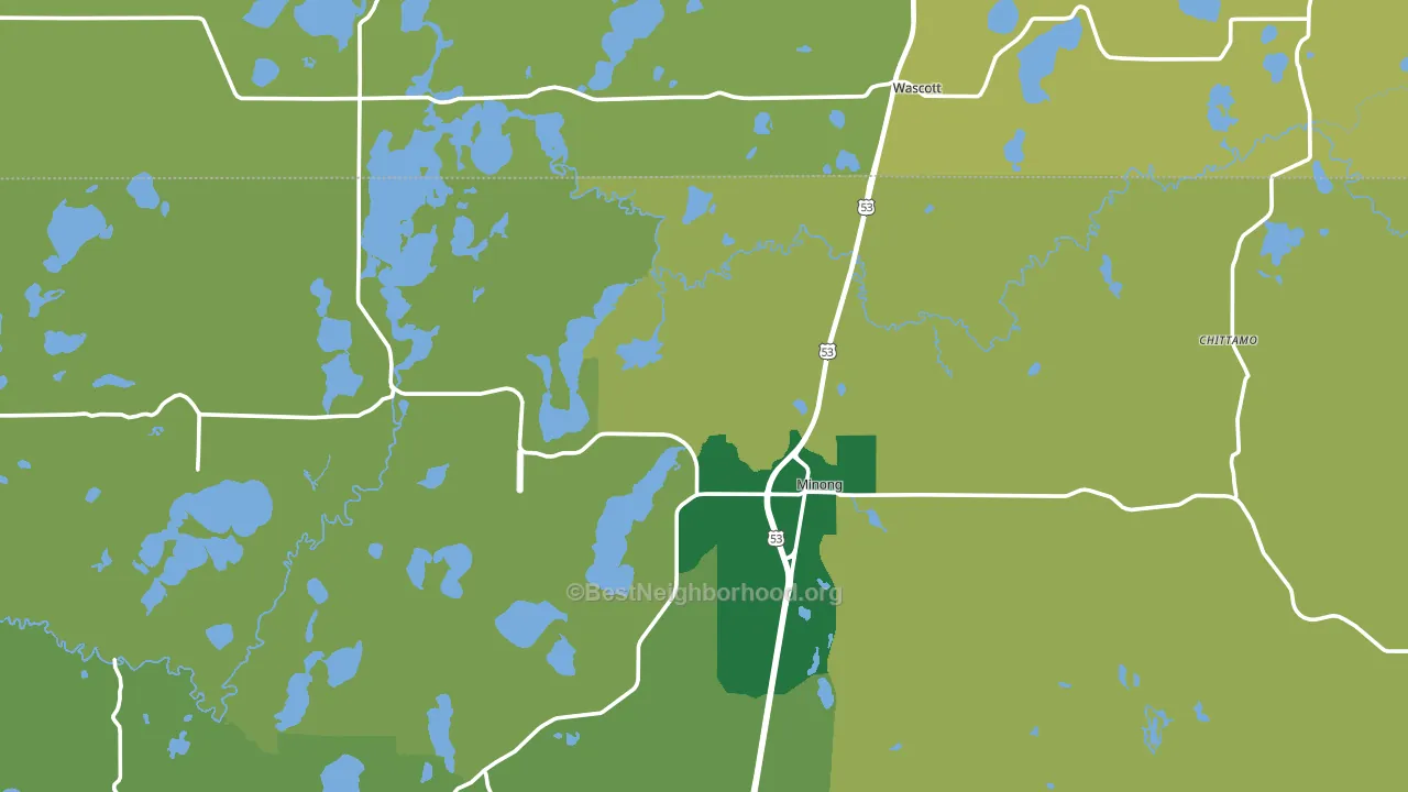 54859, WI block-group voter-turnout map