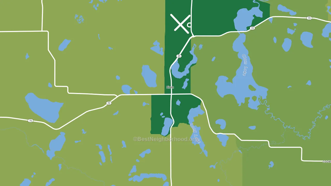 54872, WI block-group voter-turnout map