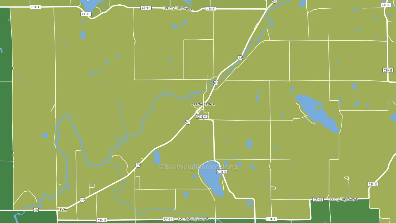 54875, WI block-group voter-turnout map