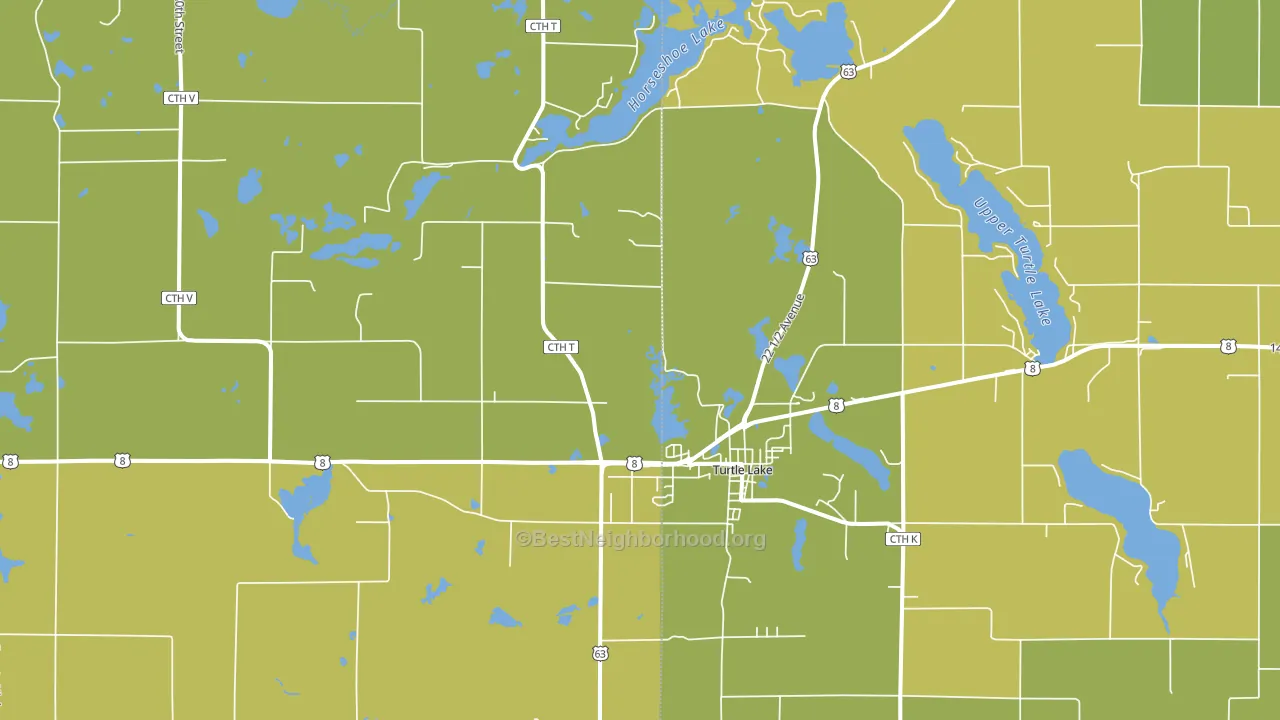 54889, WI block-group voter-turnout map
