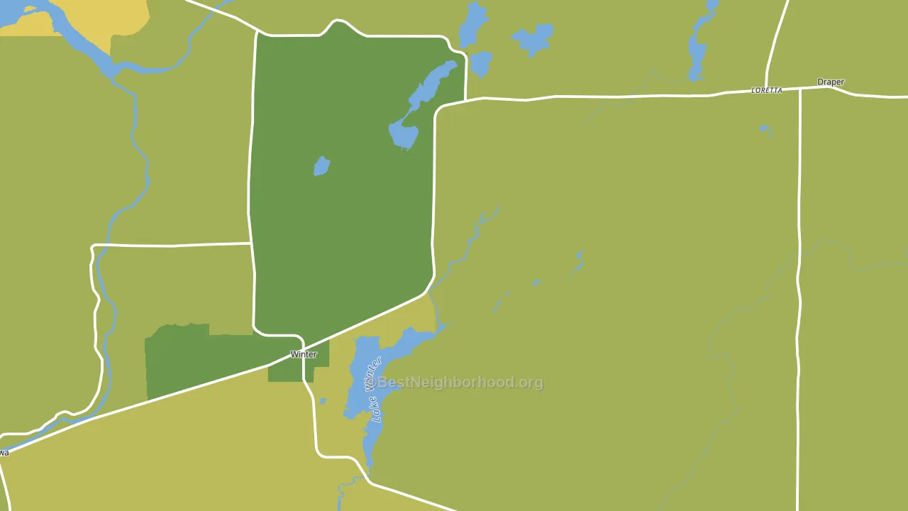 54896, WI block-group voter-turnout map