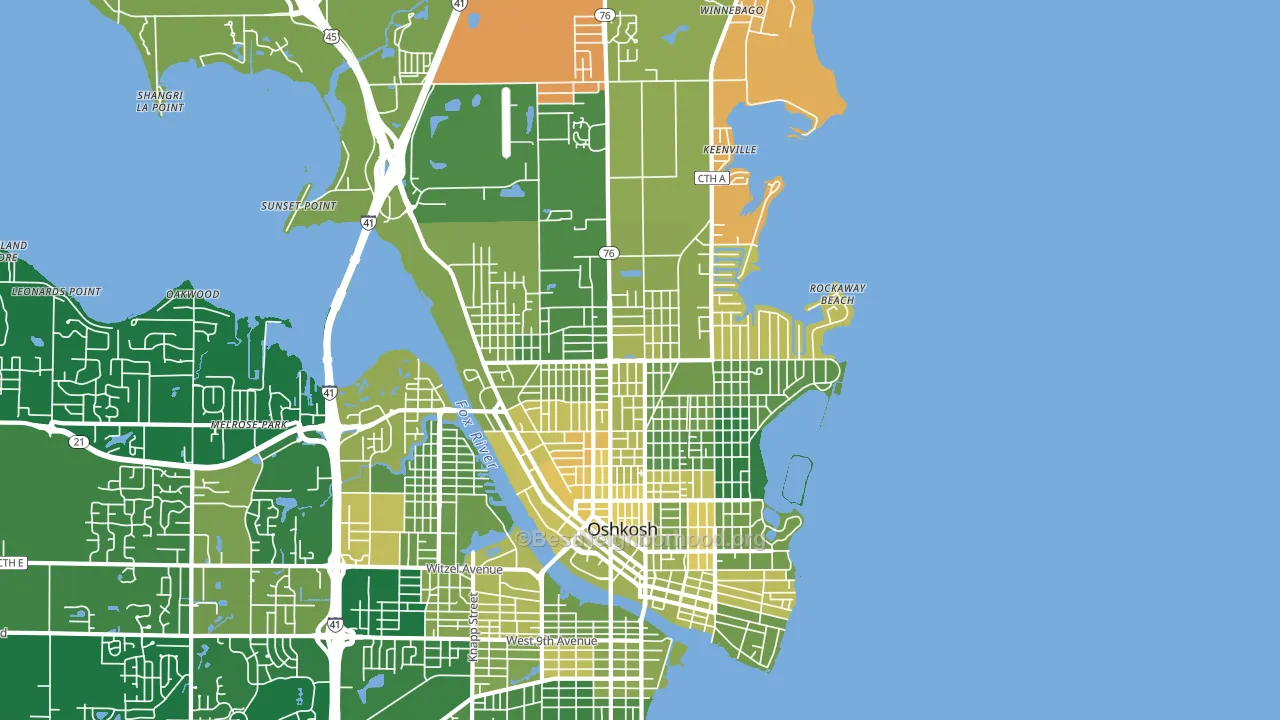 54901, WI block-group voter-turnout map