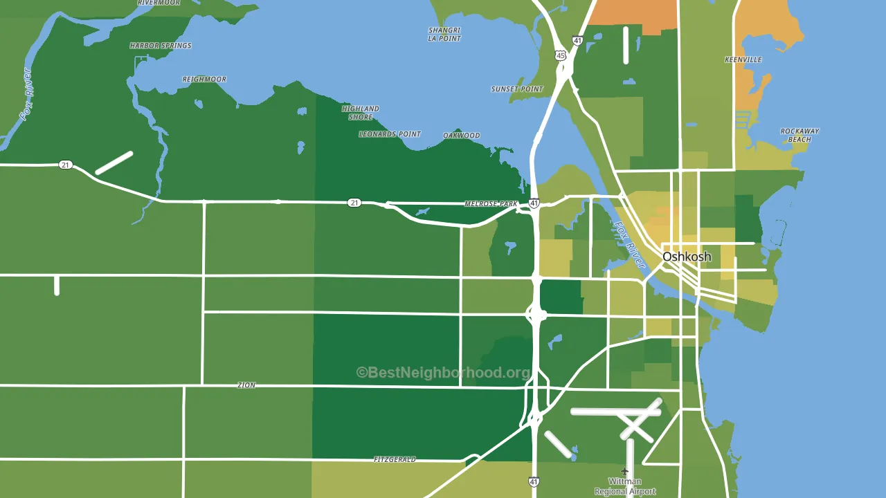 54904, WI block-group voter-turnout map