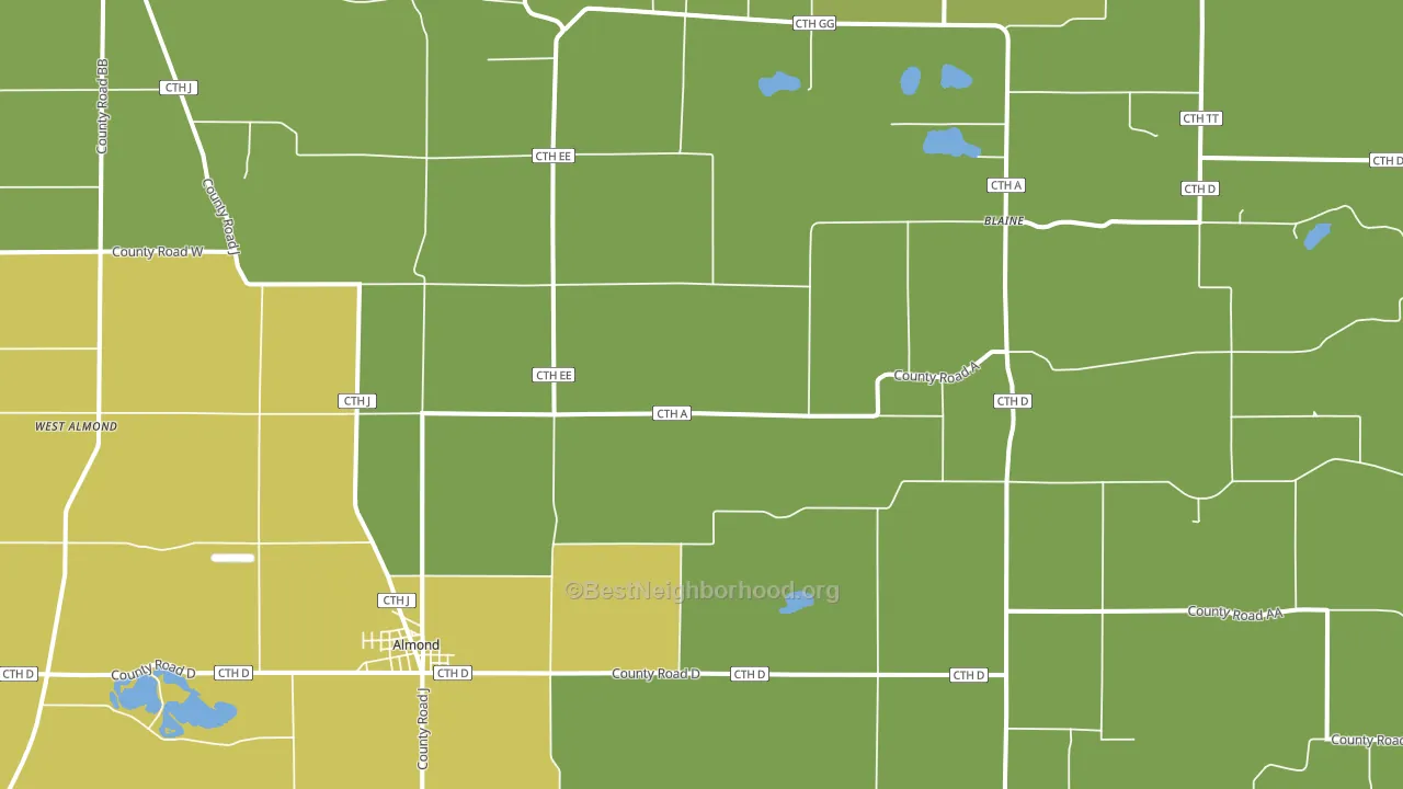54909, WI block-group voter-turnout map