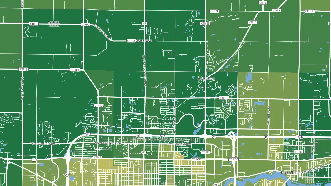 54913, WI block-group voter-turnout map