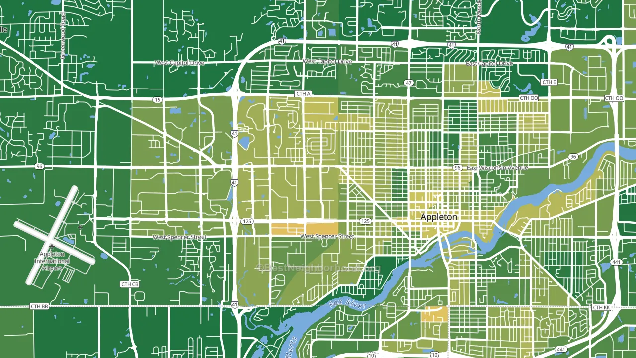 54914, WI block-group voter-turnout map