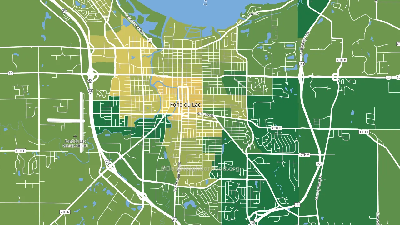 54935, WI block-group voter-turnout map