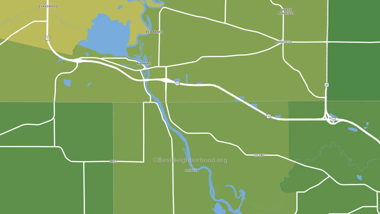 54940, WI block-group voter-turnout map