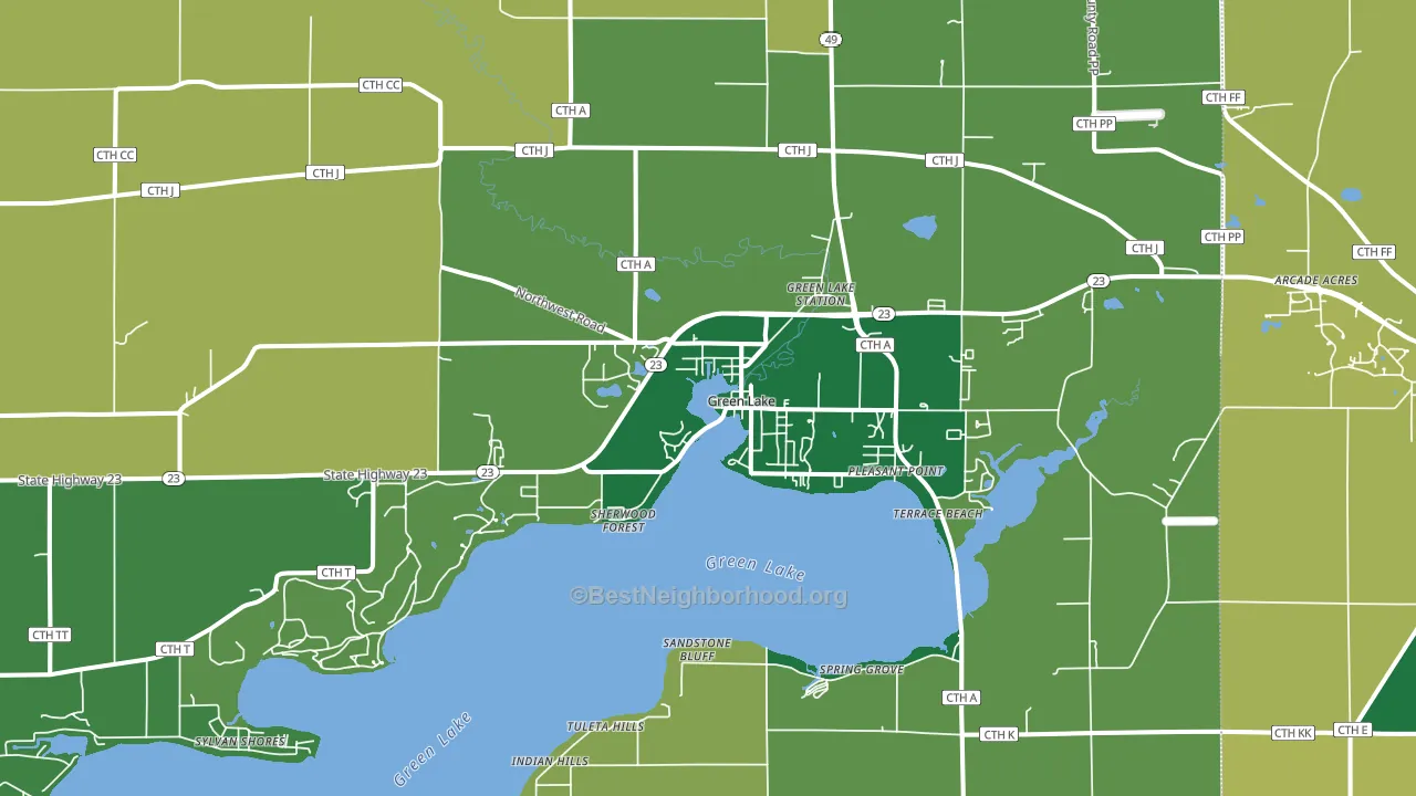 54941, WI block-group voter-turnout map