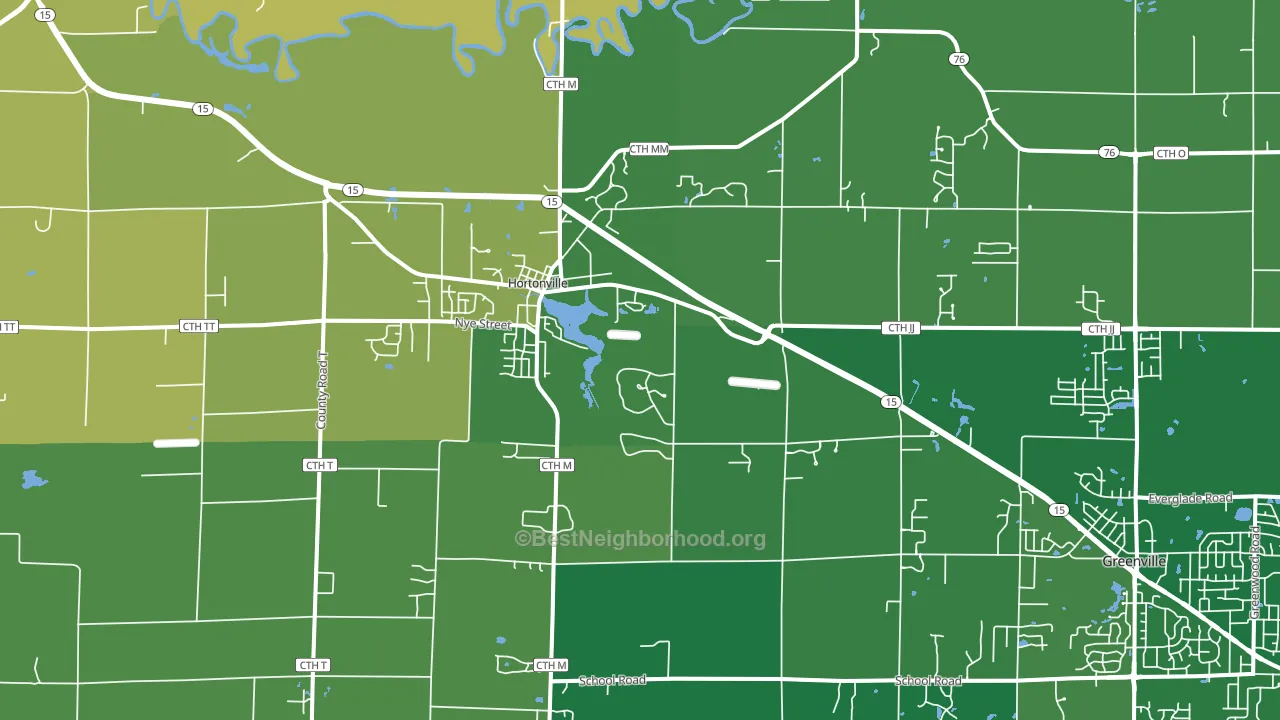 54944, WI block-group voter-turnout map
