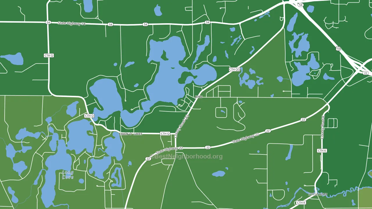 54946, WI block-group voter-turnout map