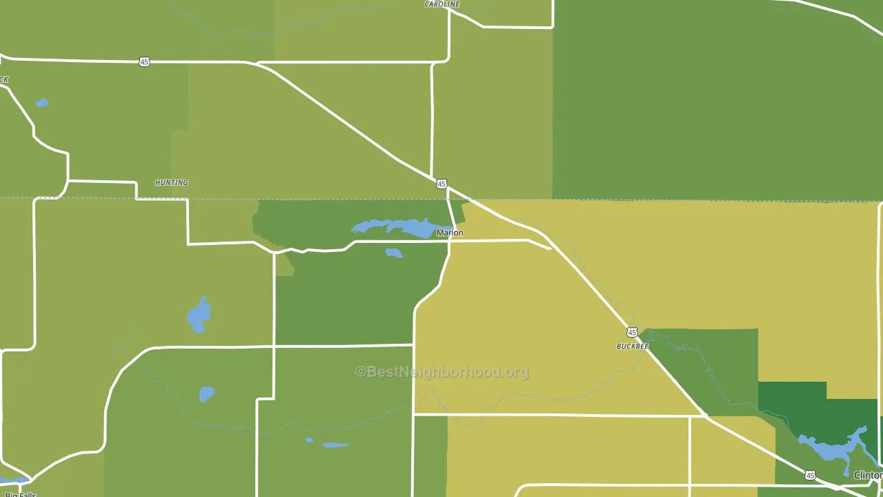 54950, WI block-group voter-turnout map