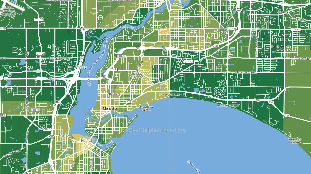 54952, WI block-group voter-turnout map