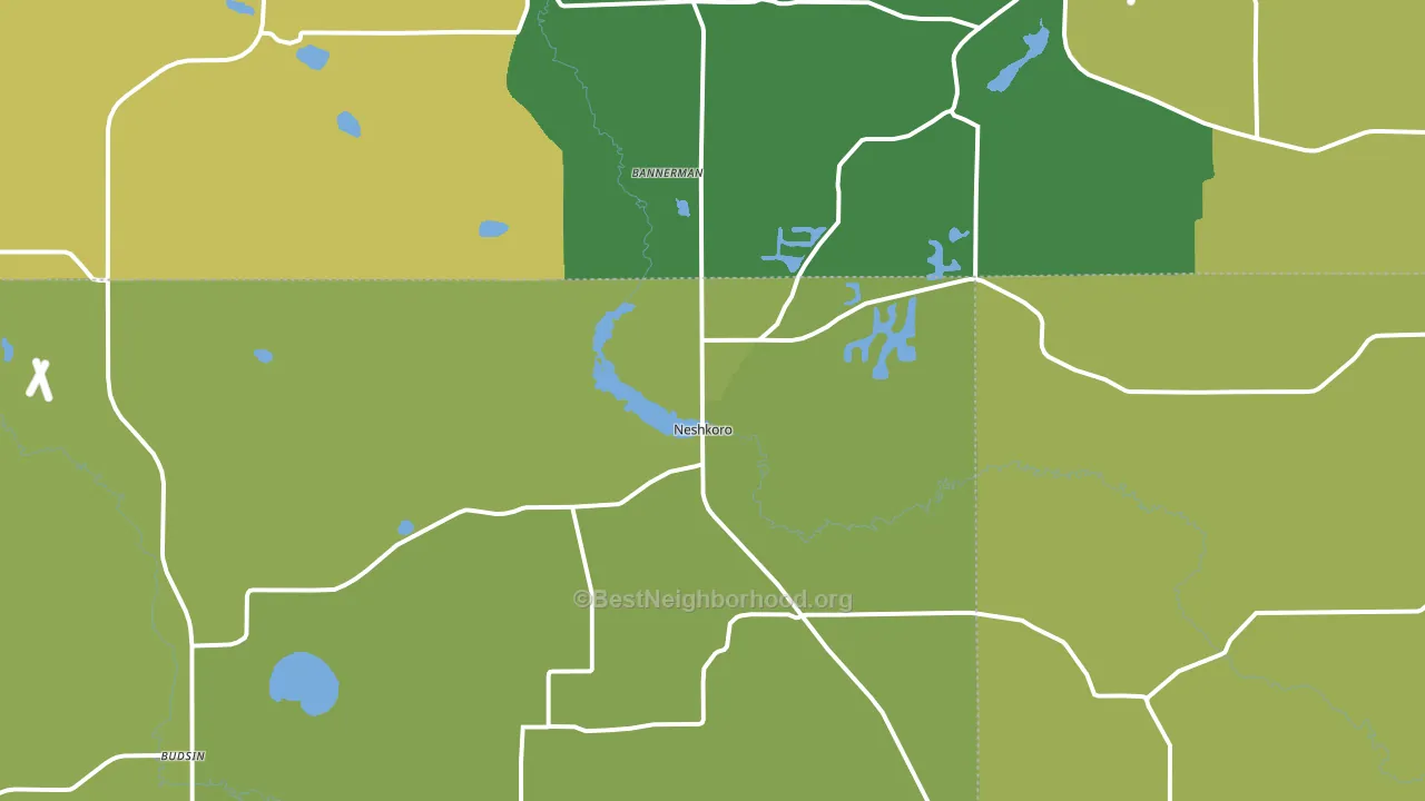 54960, WI block-group voter-turnout map