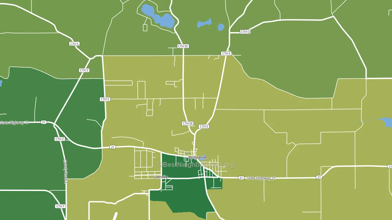 54970, WI block-group voter-turnout map
