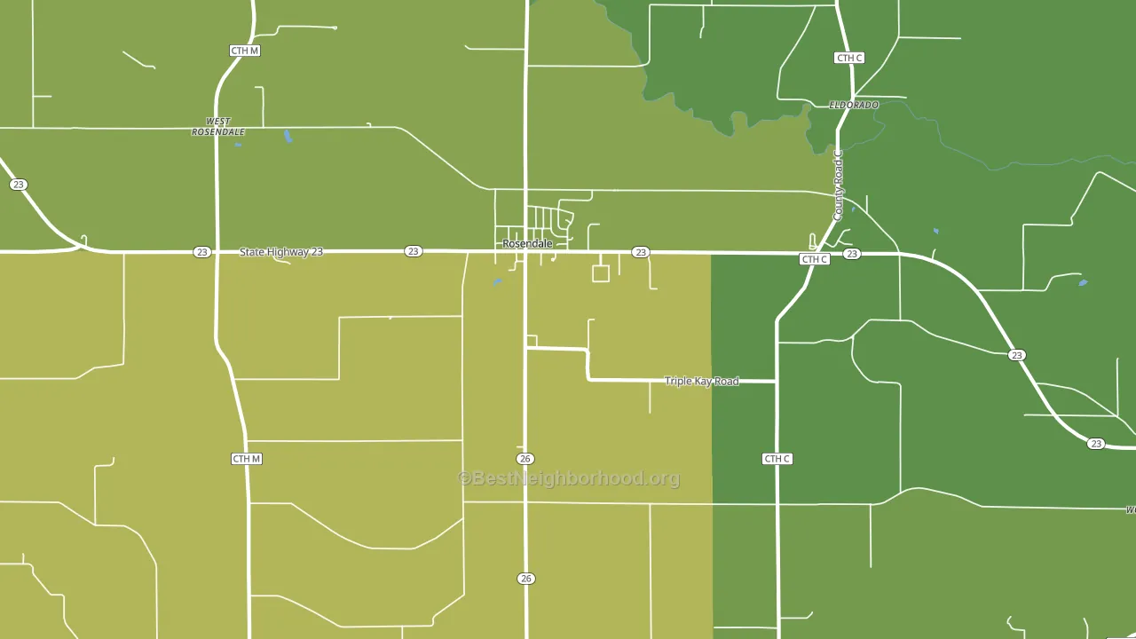 54974, WI block-group voter-turnout map