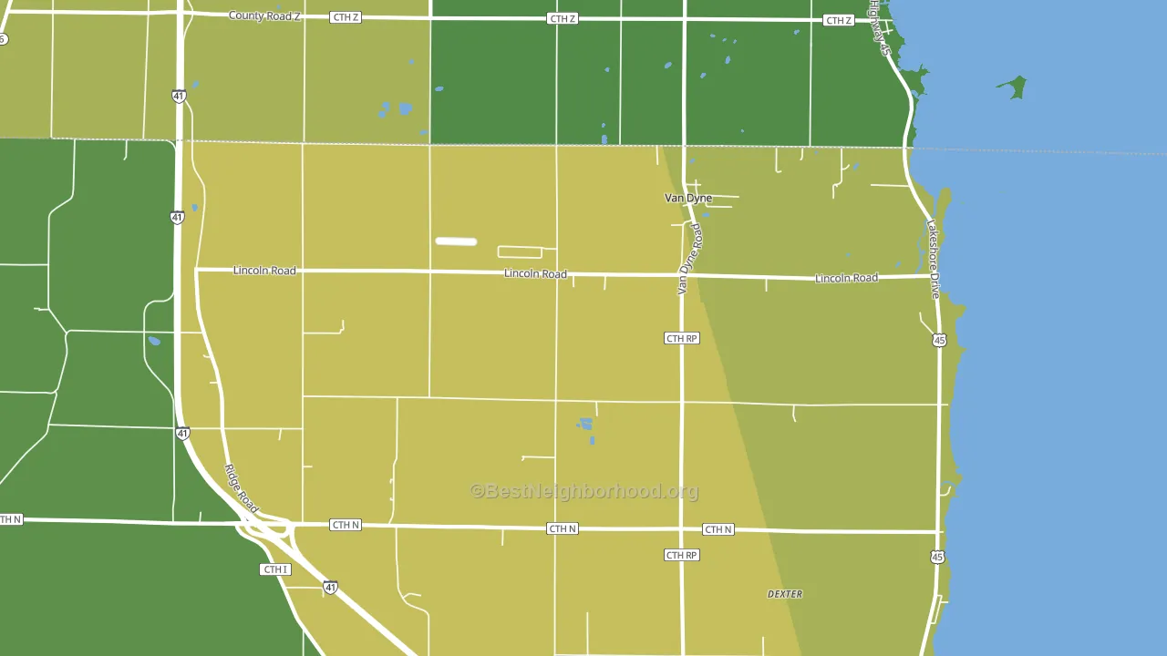 54979, WI block-group voter-turnout map
