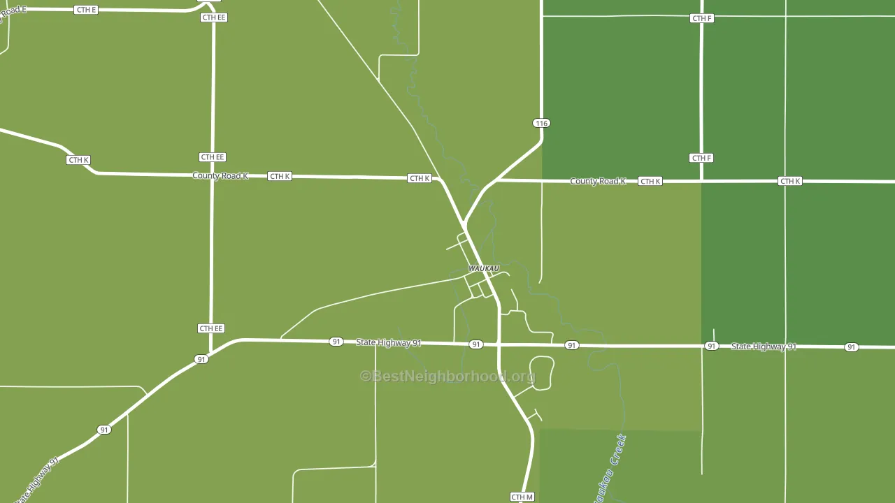 54980, WI block-group voter-turnout map